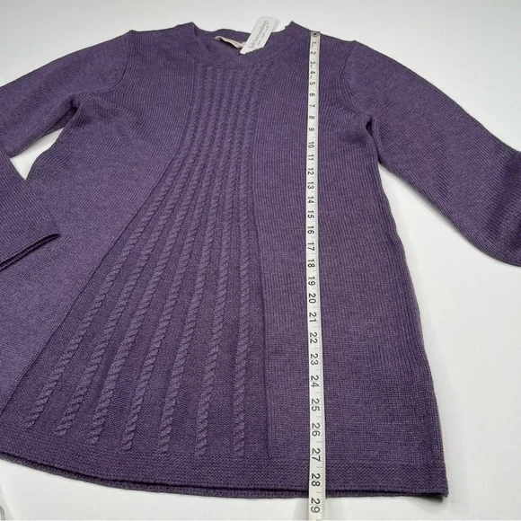Soft Surroundings Sydney Knit Sweater Purple Wool Boho Winter Fall Office New - Picture 10 of 15